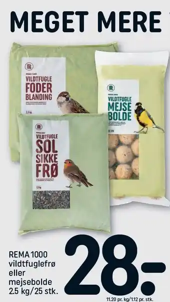Rema 1000 vildtfuglefrø el. mejsebolde