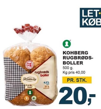 Let-Køb Kohberg rugbrødsboller tilbud