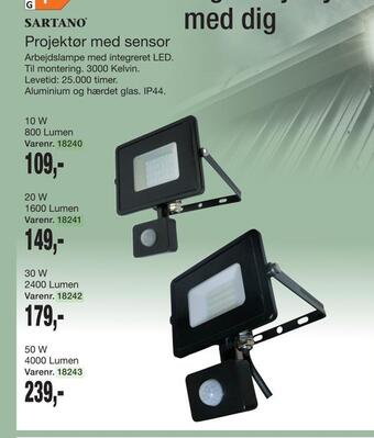 Harald Nyborg Projektør med sensor tilbud