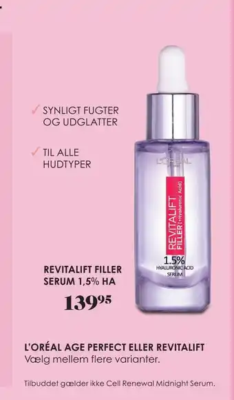 Matas Revitalift filler serum ha tilbud