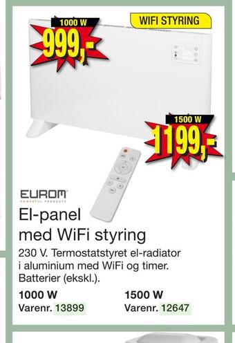 Harald Nyborg El-panel med wifi styring tilbud
