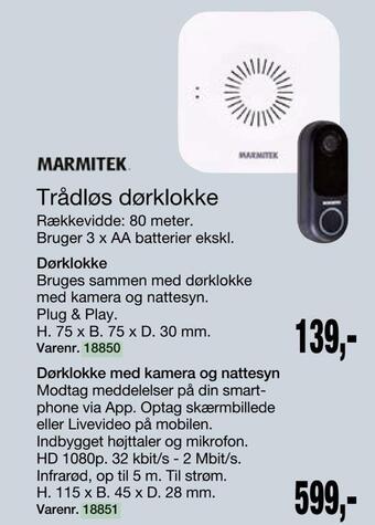 Harald Nyborg Trådløs dørklokke tilbud