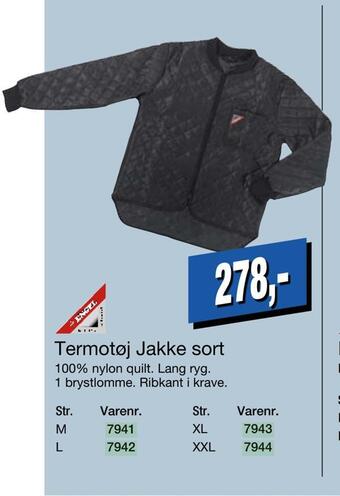 Harald Nyborg Termotøj jakke sort tilbud