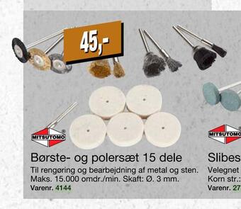 Harald Nyborg Børste- og polersæt 15 dele tilbud