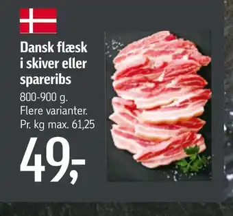 Føtex Dansk flæsk i skiver eller spareribs tilbud