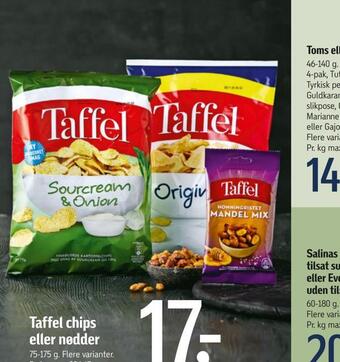 Føtex Taffel chips eller nødder tilbud