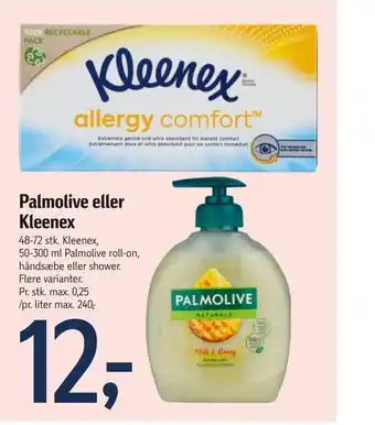 Føtex Palmolive eller kleenex tilbud