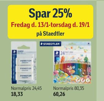 Føtex Spar 25% på staedtler tilbud