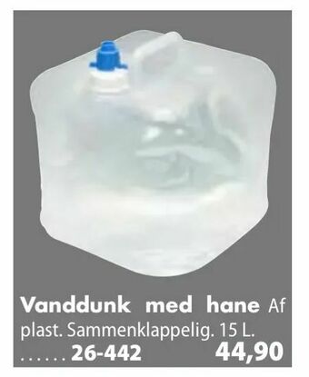 Biltema Vanddunk med hane tilbud