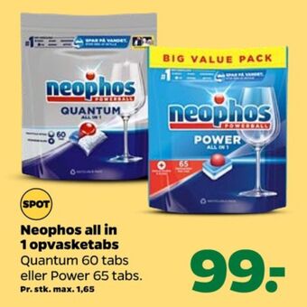 Netto Neophos maskinopvask-tabs tilbud