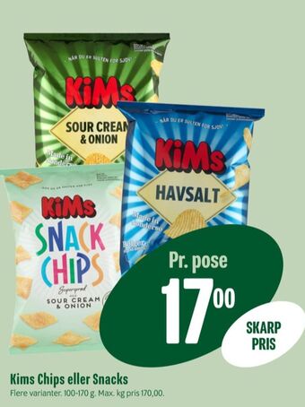 Min Købmand Kims chips tilbud