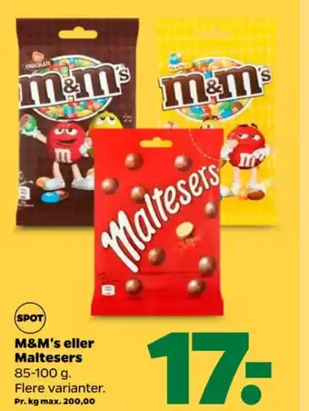 Netto Maltesers chokoladepastiller tilbud