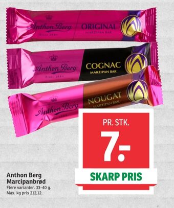 SPAR Anthon berg marcipanbrød nougat tilbud