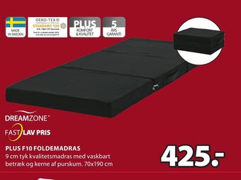JYSK Plus F10 Foldemadras tilbud