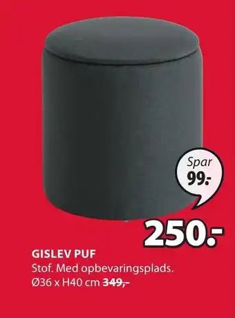 JYSK Gislev Puf tilbud