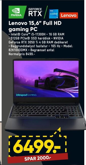 Bilka Lenovo 15.6" Full Hd Gaming Pc tilbud