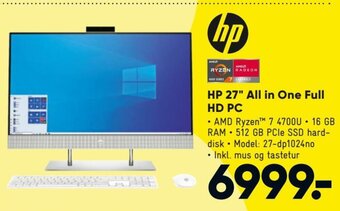 Hp 27" All In One Full HD PC