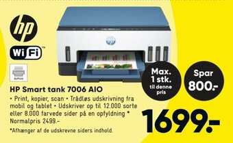 Bilka Hp Smart Tank 7006 AiO tilbud