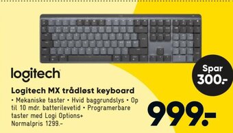 Bilka Logitech MX Trådløst Keyboard tilbud