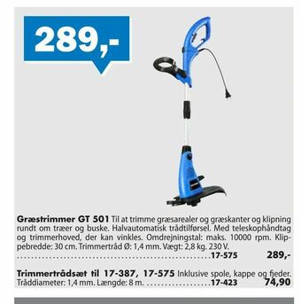 Biltema Græstrimmer GT 501 tilbud