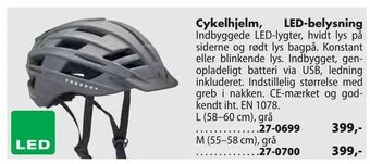 Cykelhjelm, LED-belysning