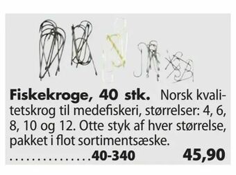 Fiskekroge, 40 stk