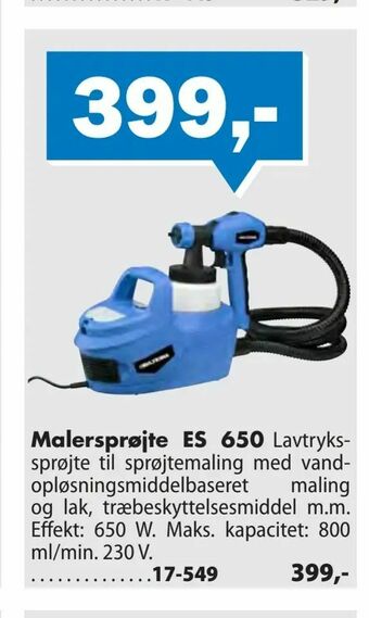 Biltema Malersprøjte ES 650 tilbud