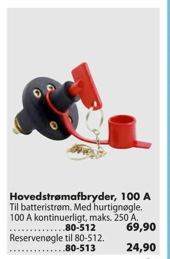 Biltema Hovedstrømafbryder, 100 A tilbud
