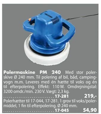 Biltema Polermaskine PM 240 tilbud
