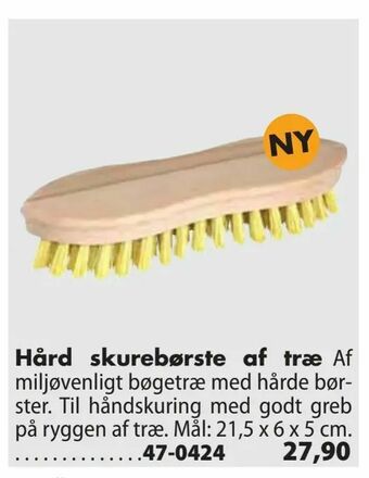 Hård skurebørste af træ