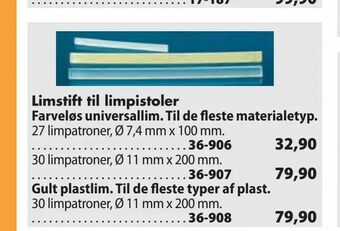 Limstift til limpistoler