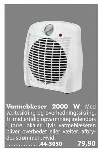 Varmeblæser 2000 W
