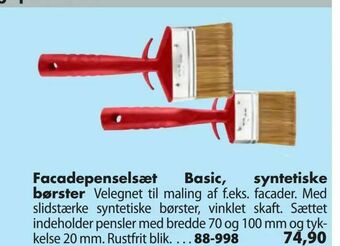 Biltema Facadepenselsæt Basic, syntetiske børster tilbud