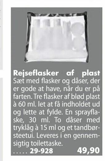 Rejseflasker af plast