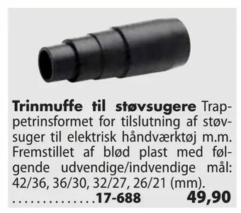 Biltema Trinmuffe til støvsugere tilbud
