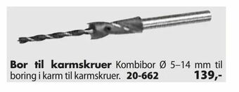 Biltema Bor til karmskruer tilbud