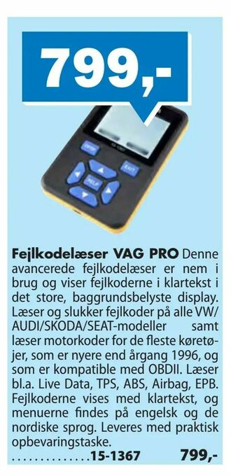 Fejlkodelæser VAG PRO