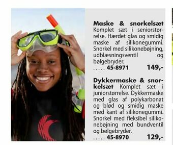 Biltema Dykkermaske & snor kelsæt tilbud