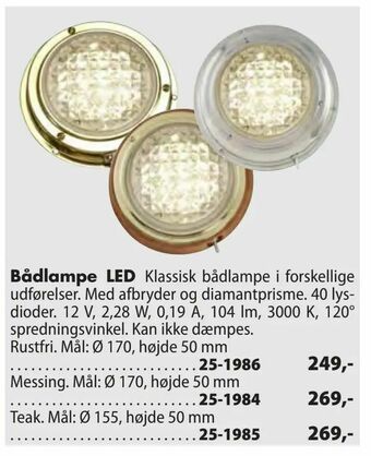 Bådlampe LED