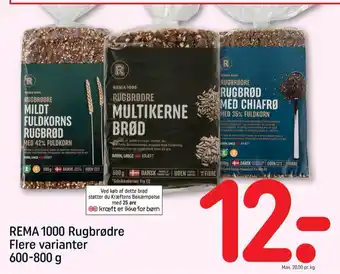 REMA 1000 Rema 1000 rugbrød-skiver tilbud