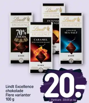 REMA 1000 Excellence chokoladeplade 70 % cocoa dark tilbud
