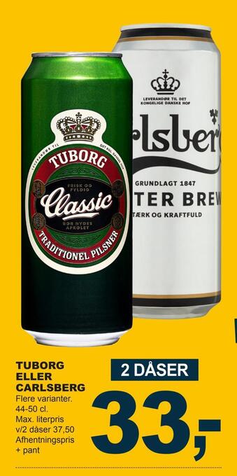 Let-Køb Tuborg eller carlsberg tilbud