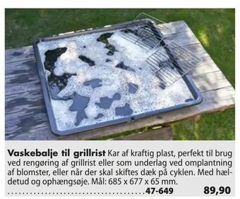 Vaskebalje til grillrist