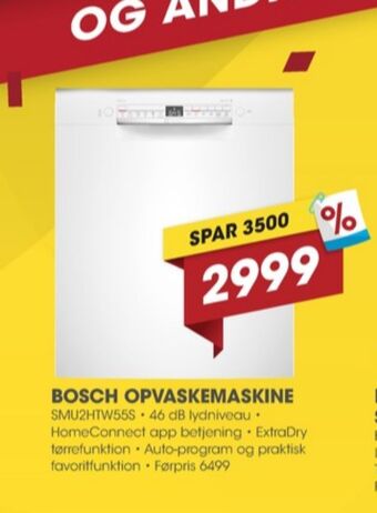 Punkt1 Bosch opvaskemaskine tilbud