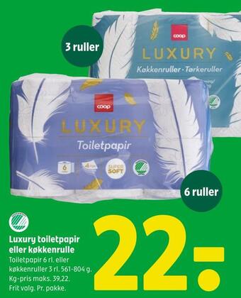 Luxury toiletpapir eller køkkenrulle