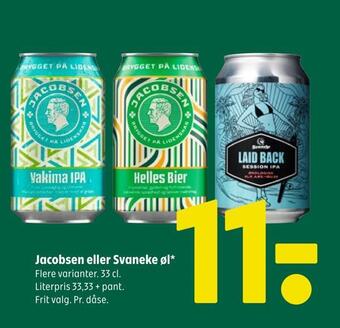 Coop 365 Jacobsen eller svaneke øl tilbud