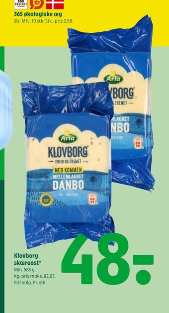 Coop 365 Klovborg skæreost tilbud