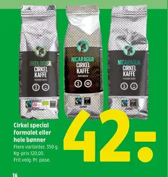 Coop 365 Cirkel special formalet eller hele bønner tilbud
