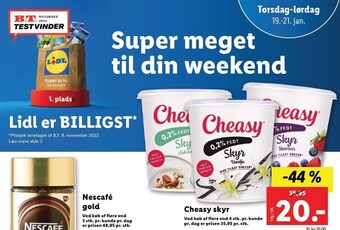 Lidl Cheasy skyr tilbud