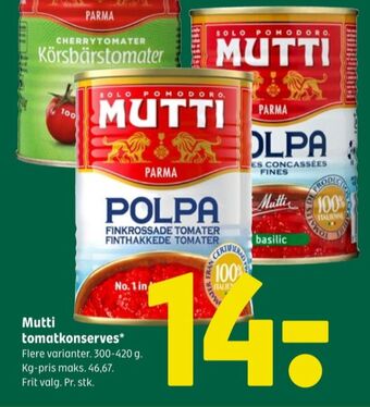 Coop 365 Mutti tomater tilbud